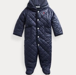 Ralph Lauren baby boy, navy blue quilted snowsuit, 6M